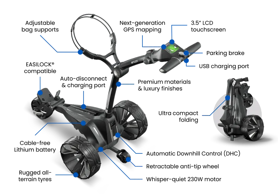 Motocaddy 2026 M-Tech GPS Electric Golf Trolley - Ultra+ Lithium - image 4